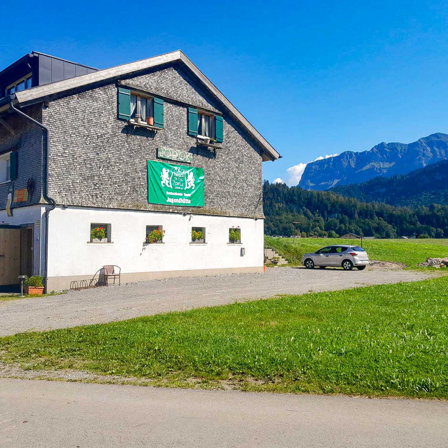 View of the house with landscape